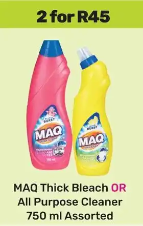 Game MAQ Thick Bleach OR All Purpose Cleaner Assorted offer