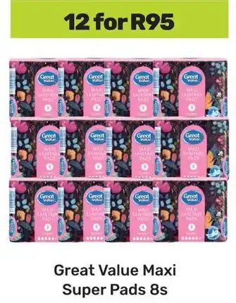 Game Great Value Maxi Super Pads offer