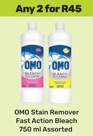 Game OMO Stain Remover Fast Action Bleach Assorted offer