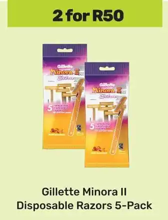 Game Gillette Minora II Disposable Razors offer