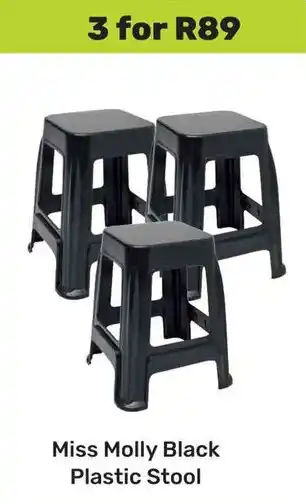 Game Miss Molly Black Plastic Stool offer