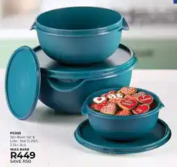 Table Charm Direct TC Bowl Set & Lids Teal offer