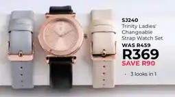 Table Charm Direct Trinity Ladies' Changeable Strap Watch Set offer