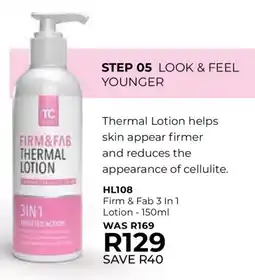 Table Charm Direct TC Firm & Fab 3 In 1 Lotion offer