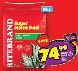 Shoprite Ritebrand super maize meal offer