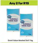 Game Great Value Idoated Salt-For Any 2 x 1Kg offer