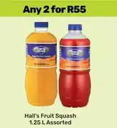 Game Hall's Fruit Squash-For Any 2 x 1.25L offer