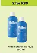 Game Milton Sterilising Fluid-For 2 x 500ml offer