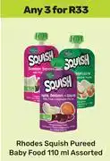 Game Rhodes Squish Pureed Baby Food-For Any 3 x 110ml offer