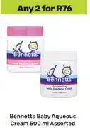 Game Bennetts Baby Aqueous Cream-For Any 2 x 500ml offer