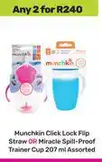 Game Munchkin Click Lock Flip Straw Or Miracle Spill Proof Trainer Cup-For 2 x 207ml offer