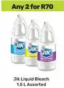 Game Jik Liquid Bleach Assorted-For Any 2 x 1.5L offer