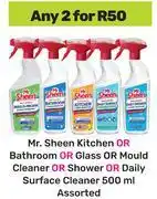 Game Mr. Sheen Kitchen Or Bathroom Or Glass Or Mould Cleaner Or Shower Or Daily Surface Cleaner-2x500ml offer