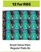 Game Great Value Maxi Regular Pads-For 12 x 8s offer