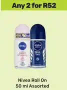 Game Nivea Roll On-For Any 2 x 50ml offer