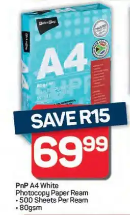 Pick n Pay Hypermarket PnP A4 White Photocopy Paper Ream offer