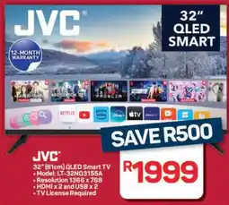 Pick n Pay Hypermarket JVC 32 QLED Smart TV offer