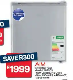 Pick n Pay Hypermarket AIM Silver Bar Fridge offer