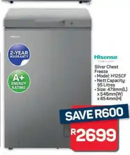 Pick n Pay Hypermarket Hisense Silver Chest Freezer offer