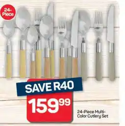 Pick n Pay Hypermarket 24-Piece Multi-Color Cutlery Set offer
