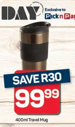 Pick n Pay Hypermarket 400ml Travel Mug offer