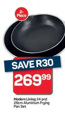 Pick n Pay Hypermarket Modern Living 24 and 26cm Aluminum Frying Pan Set offer