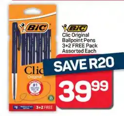 Pick n Pay Hypermarket BIC Clic Original Ballpoint Pens offer