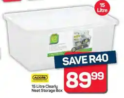 Pick n Pay Hypermarket 15 Litre Clearly Neat Storage Box offer
