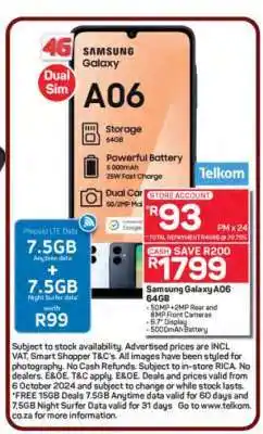 Pick n Pay Hypermarket Samsung Galaxy A06 64GB offer