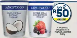 Pick n Pay Lancewood Double Cream Yoghurt Assorted 500g offer