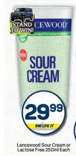 Pick n Pay Lancewood Sour Cream or Lactose Free 250ml Each offer