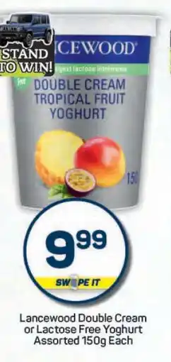 Pick n Pay Lancewood Double Cream or Lactose Free Yoghurt Assorted 150g Each offer