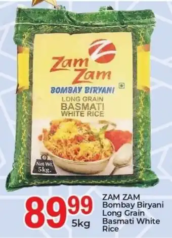 Elite Cash & Carry Zam Zam Bombay Biryani Long Grain Basmati White Rice offer