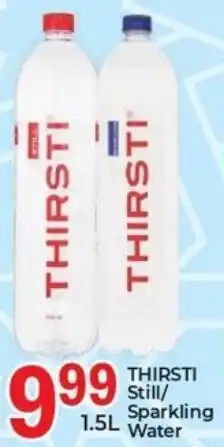 Elite Cash & Carry Thirsti Still/ Sparkling Water offer