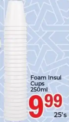 Elite Cash & Carry Foam Insul Cups offer