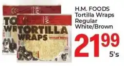 Elite Cash & Carry H.M. Foods Tortilla Wraps Regular White/ Brown offer