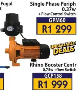 Laduma Hardware catalogue Single Phase Periph 0.37w + Flow Control Switch offer