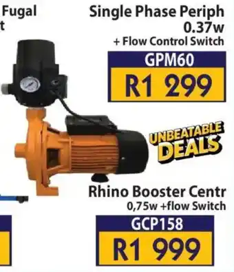 Laduma Hardware catalogue Single Phase Periph 0.37w + Flow Control Switch offer