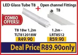 Laduma Hardware catalogue LED Glass Tube T8 + Open channel Fittings T8 offer
