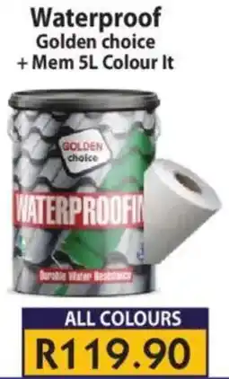 Laduma Hardware catalogue Golden Choice Waterproof + Mem Colour It offer
