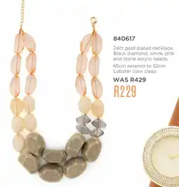Honey Fashion Accessories Honey 24ct gold plated necklace offer