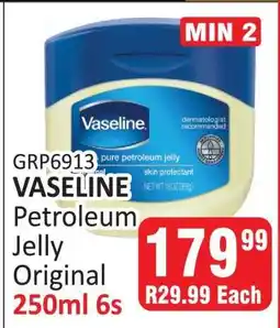 KitKat Cash and Carry VASELINE Petroleum Jelly Original 250ml 6s offer