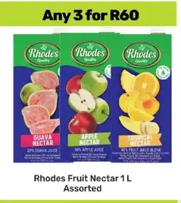Game Rhodes Fruit Nectar 1 L Assorted offer