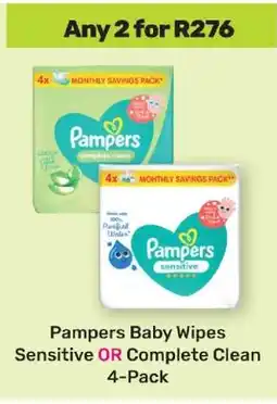 Game Pampers Baby Wipes Sensitive OR Complete Clean 4-Pack offer