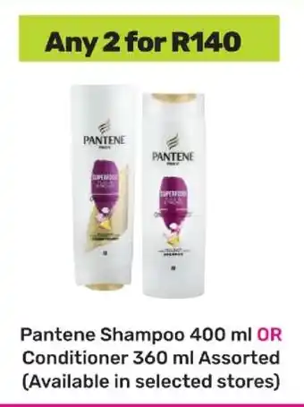 Game Pantene Shampoo 400 ml OR Conditioner 360 ml Assorted offer