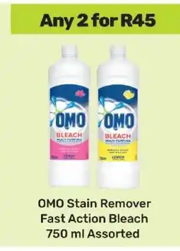 Game OMO Stain Remover Fast Action Bleach 750 ml Assorted offer