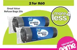 Game Great Value Refuse Bags-20s offer