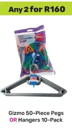 Game Gizmo 50-Piece Pegs OR Hangers 10-Pack offer