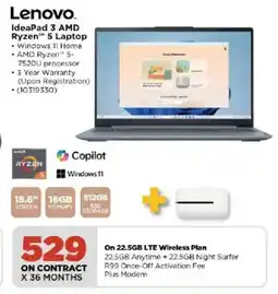 HiFi Corp Lenovo IdeaPad 3 AMD Ryzen 5 Laptop offer