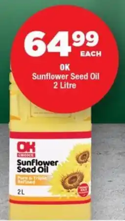 OK Foods OK Sunflower Seed Oil offer